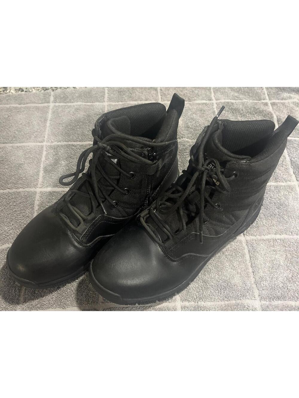 Used 8.5 Mens Original Swat Protec 6" Side Zip Polishable Toe Boots 106401 Clean